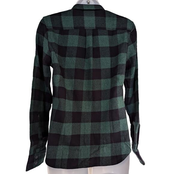 Women’s Green Winter Plaid Flannel Shirt UNTUCKit Small - Picture 2 of 5